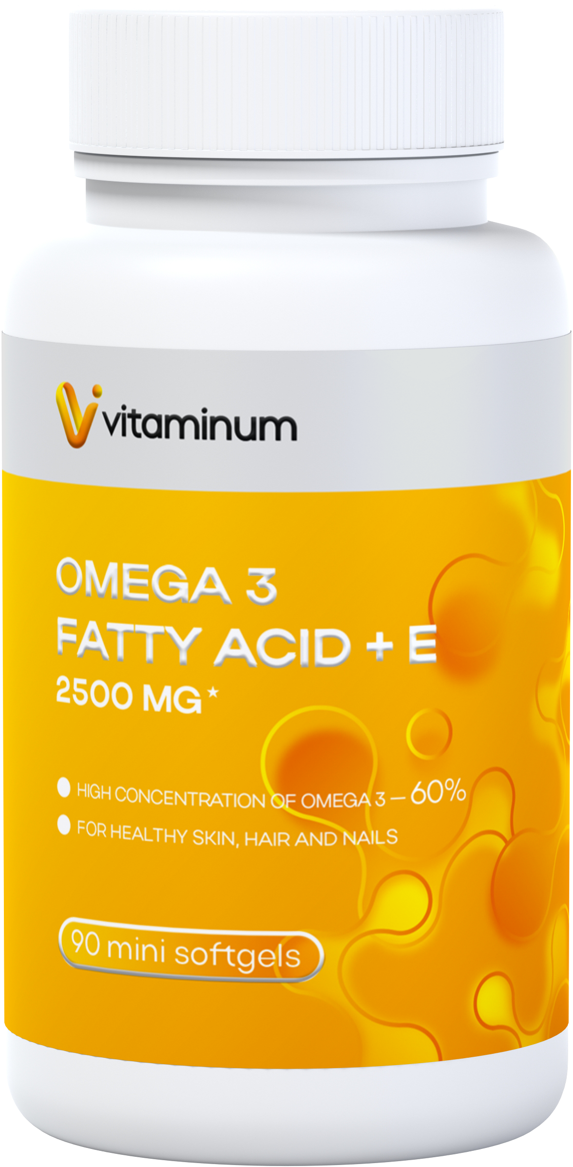  Vitaminum ОМЕГА 3 60% + витамин Е (2500 MG*) 90 капсул 700 мг   в Геленджике