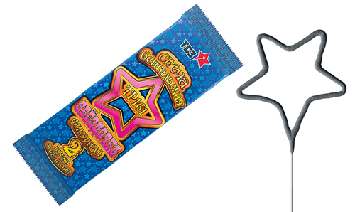  Бенгальские свечи фигурные 2 шт "Звездочка"  в Геленджике